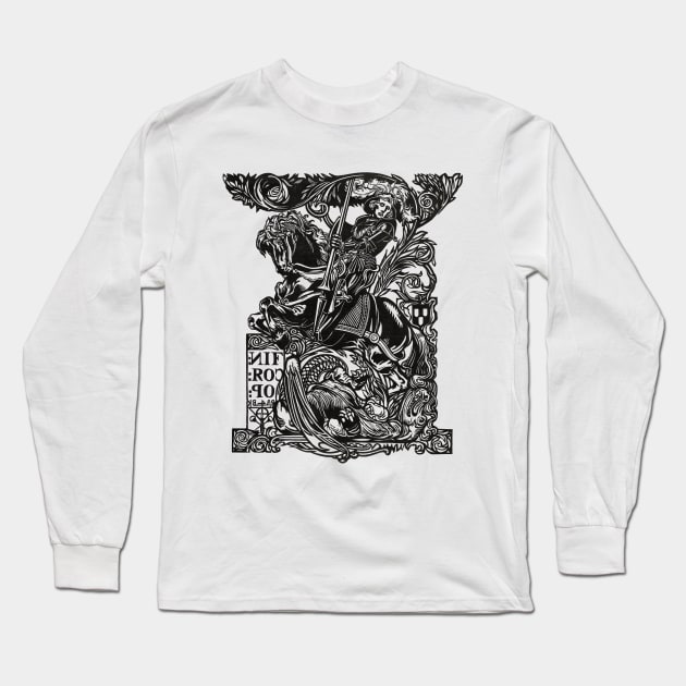 St. George Slaying the Dragon Long Sleeve T-Shirt by UndiscoveredWonders